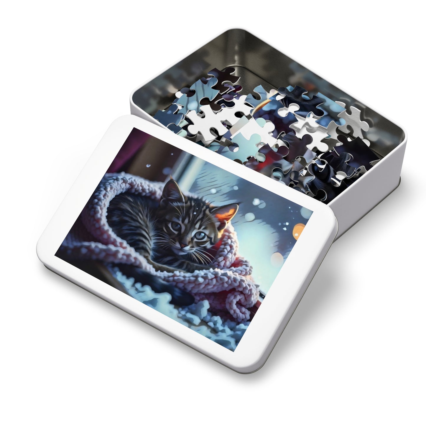 Jigsaw Puzzle - Cozy Winter Vigil by Chaia Malana Art
