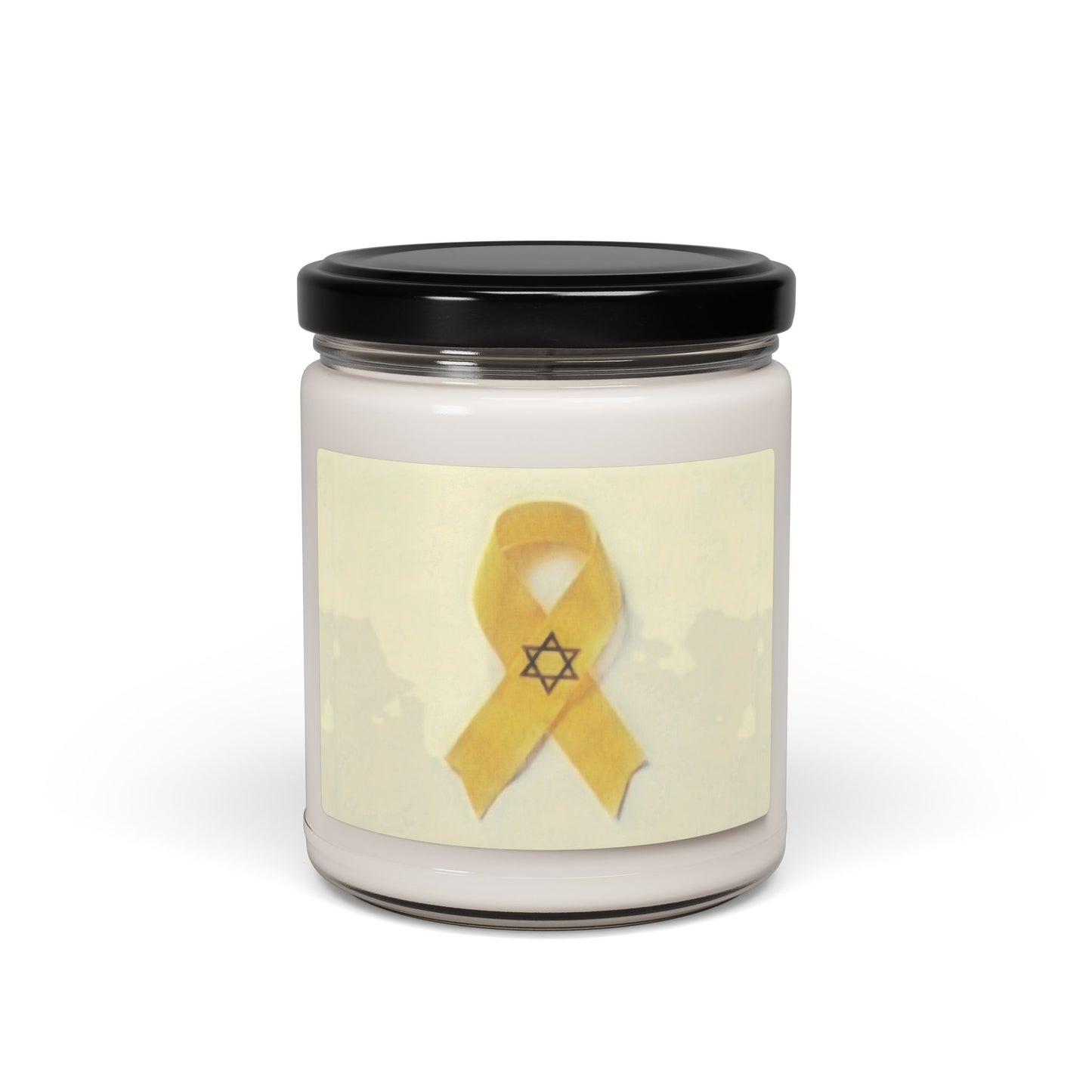 Soy Candle - Unbroken Hope Yellow Ribbon Star of David 9oz