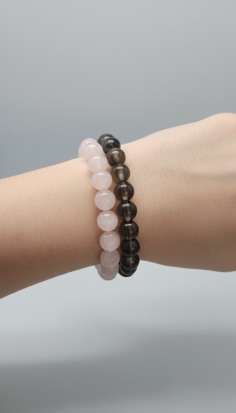 Smokey Quartz Beaded Bracelet