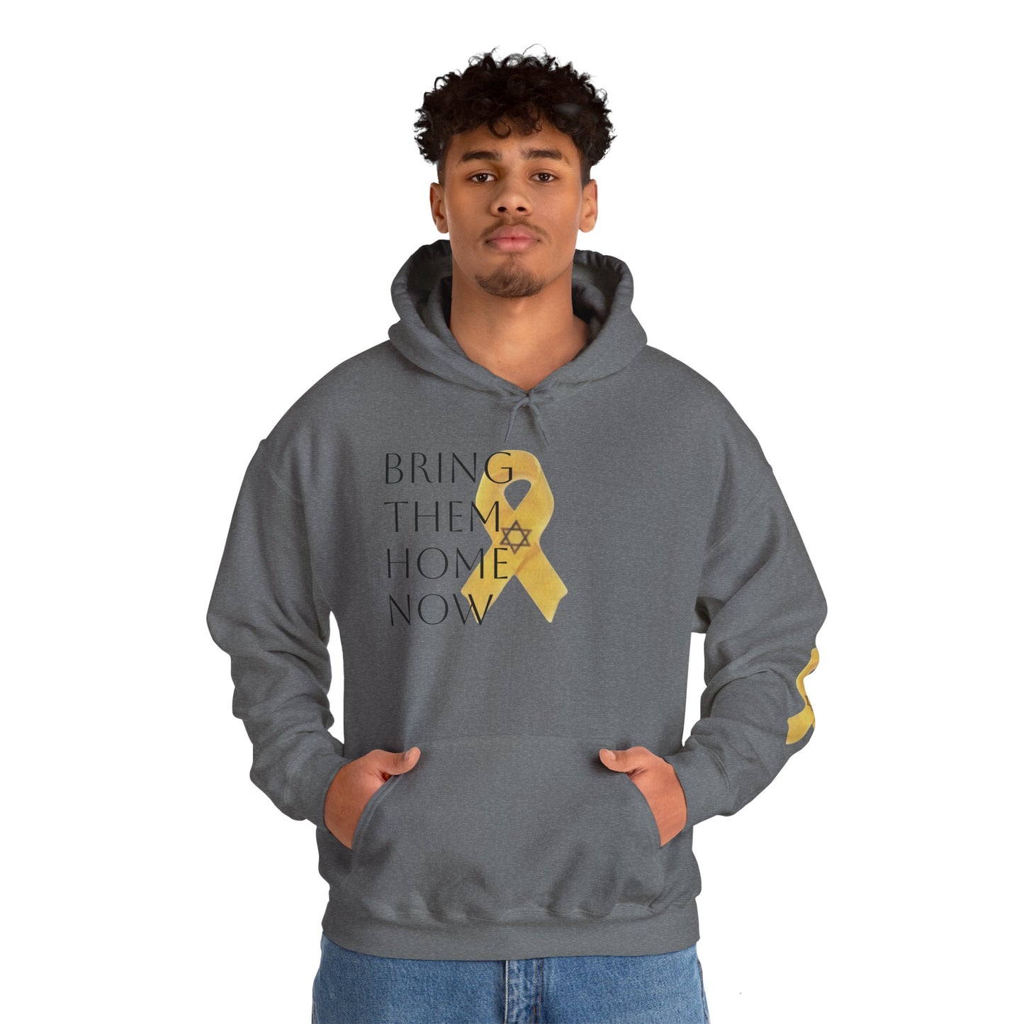Hooded Sweatshirt Yellow Ribbon Bring Them Home Now