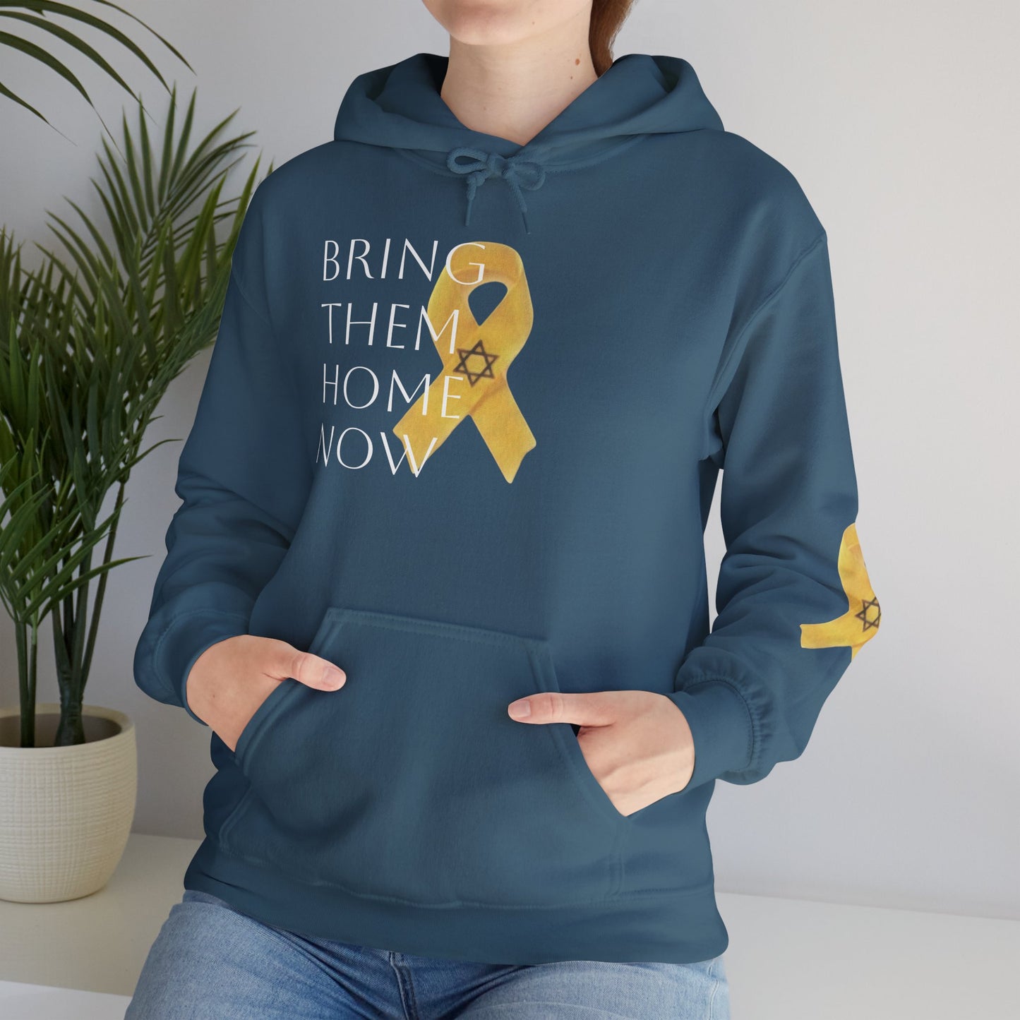 Hooded Sweatshirt Yellow Ribbon Bring Them Home Now