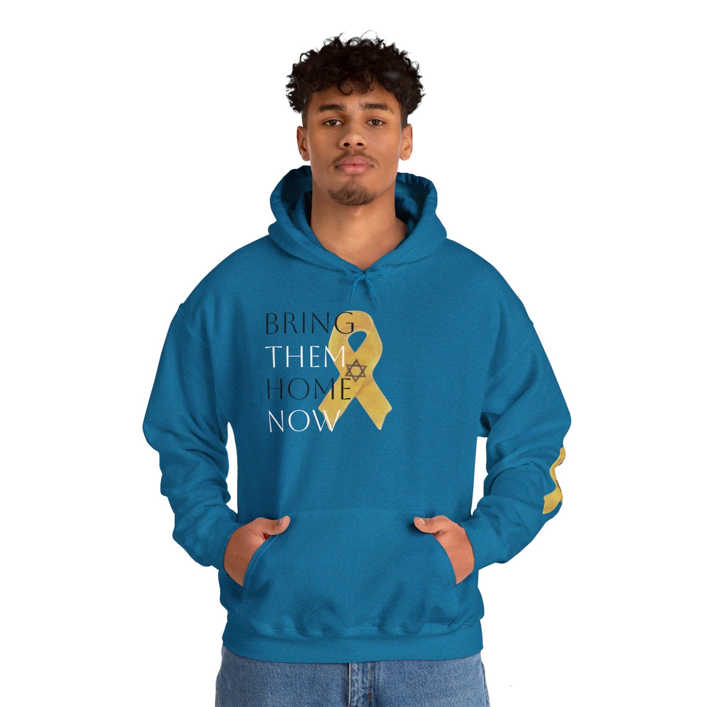 Hooded Sweatshirt Yellow Ribbon Bring Them Home Now