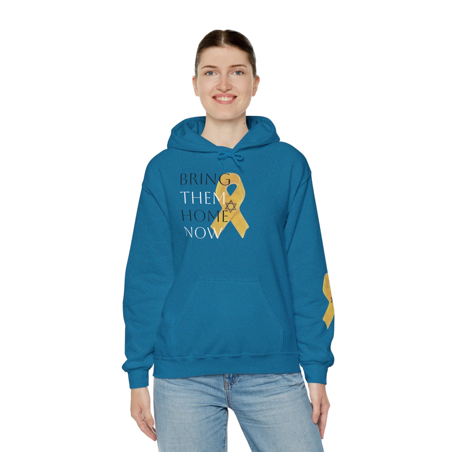 Hooded Sweatshirt Yellow Ribbon Bring Them Home Now