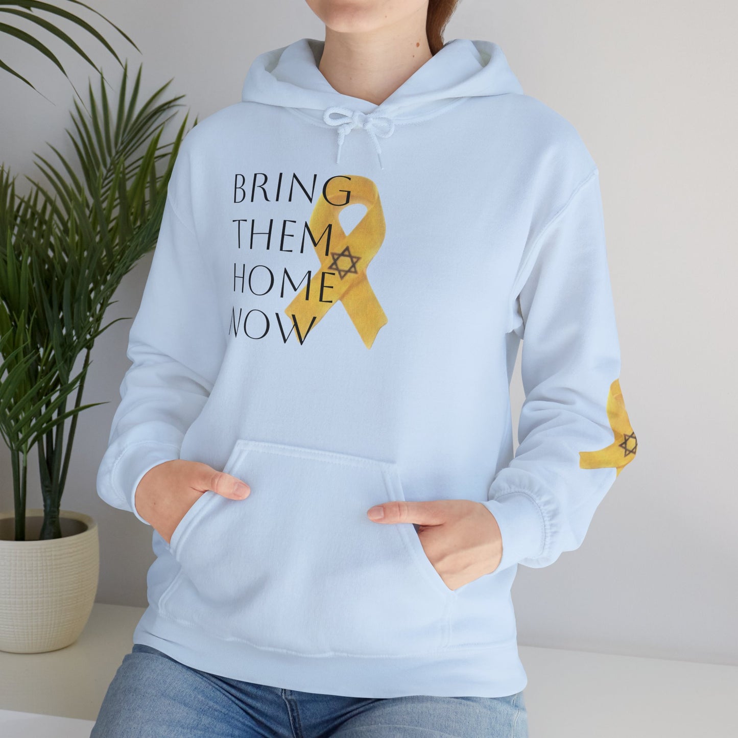 Hooded Sweatshirt Yellow Ribbon Bring Them Home Now