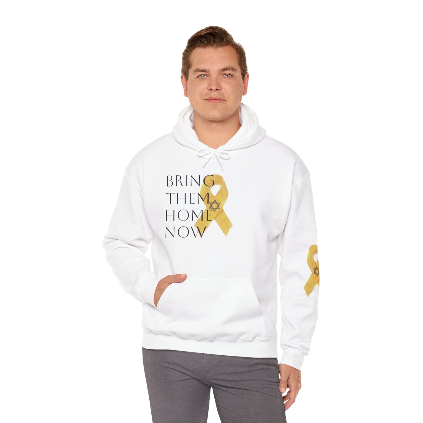 Hooded Sweatshirt Yellow Ribbon Bring Them Home Now