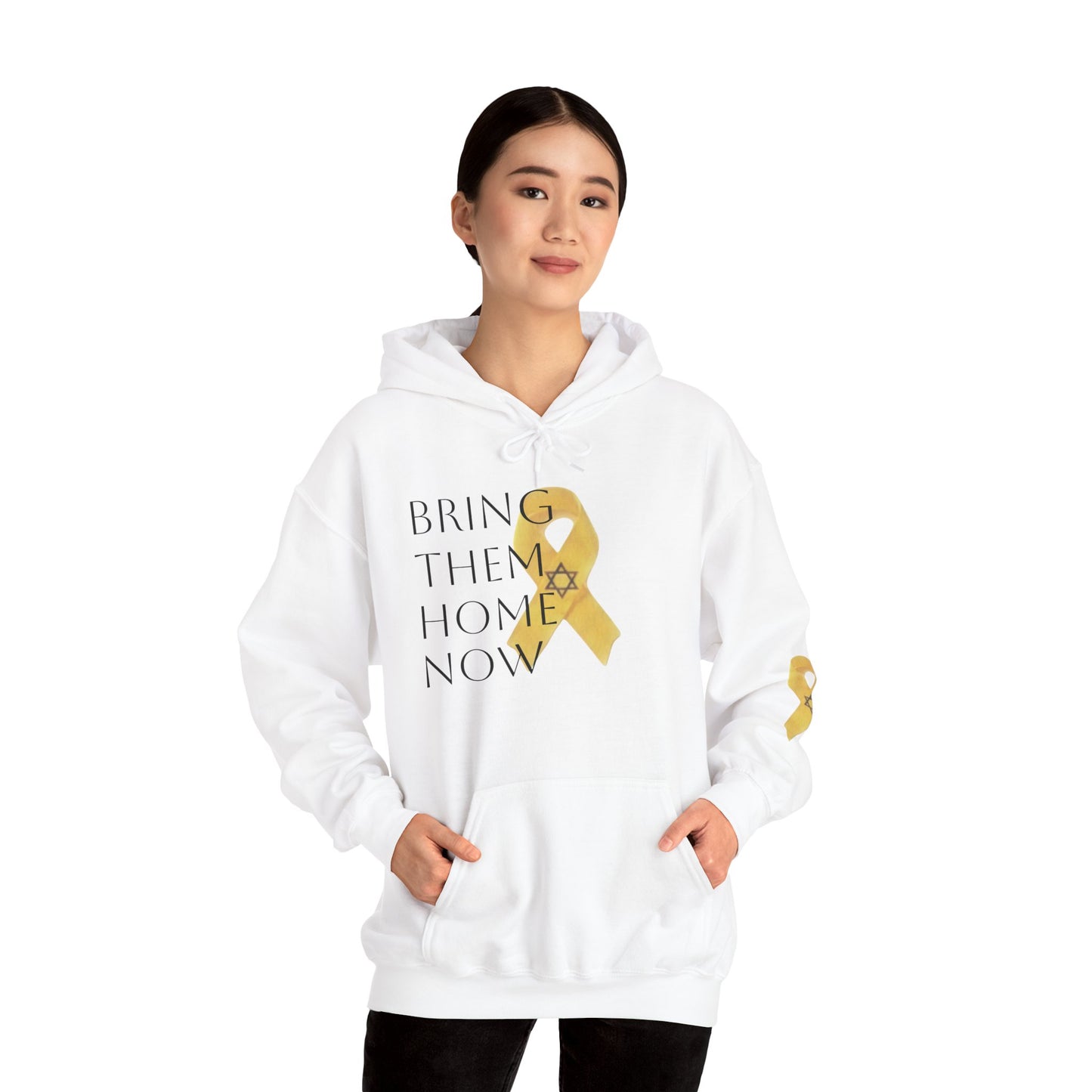 Hooded Sweatshirt Yellow Ribbon Bring Them Home Now
