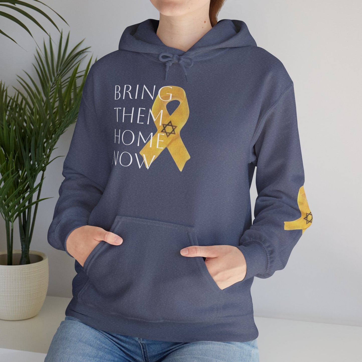Hooded Sweatshirt Yellow Ribbon Bring Them Home Now