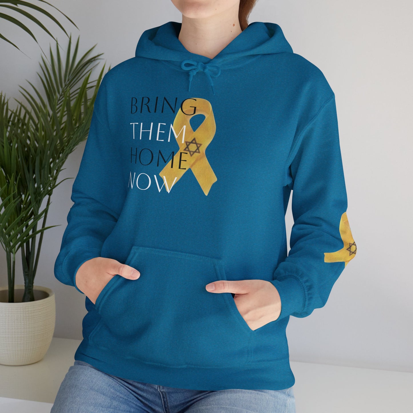 Hooded Sweatshirt Yellow Ribbon Bring Them Home Now