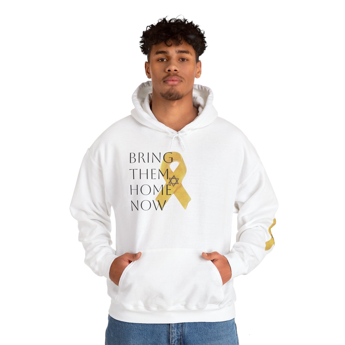 Hooded Sweatshirt Yellow Ribbon Bring Them Home Now