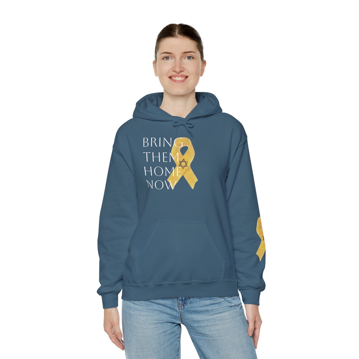 Hooded Sweatshirt Yellow Ribbon Bring Them Home Now