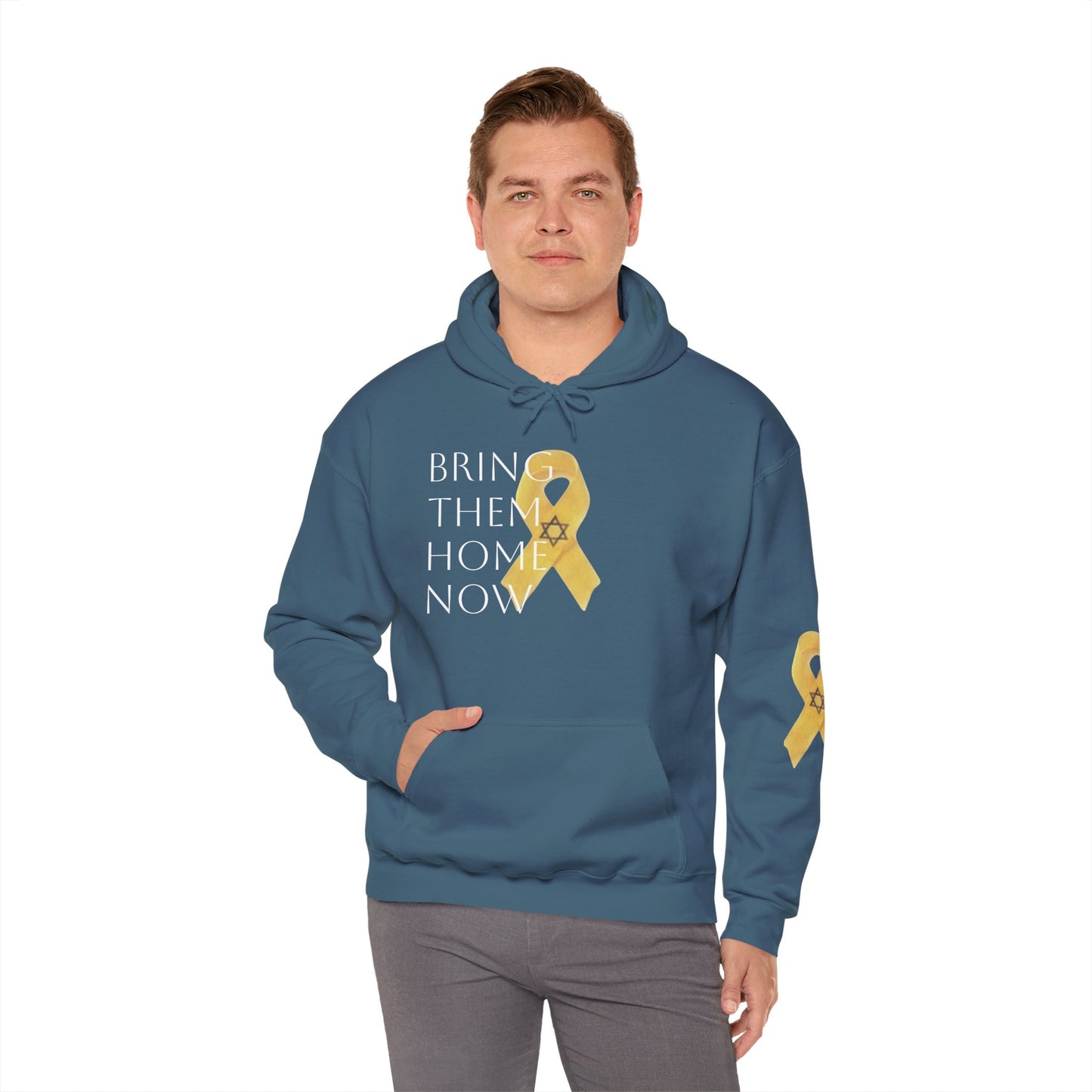 Hooded Sweatshirt Yellow Ribbon Bring Them Home Now