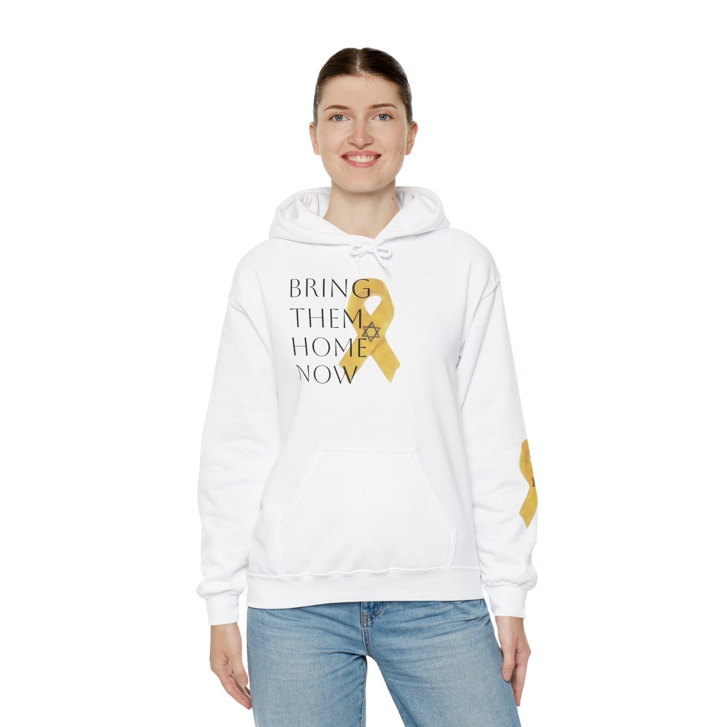 Hooded Sweatshirt Yellow Ribbon Bring Them Home Now