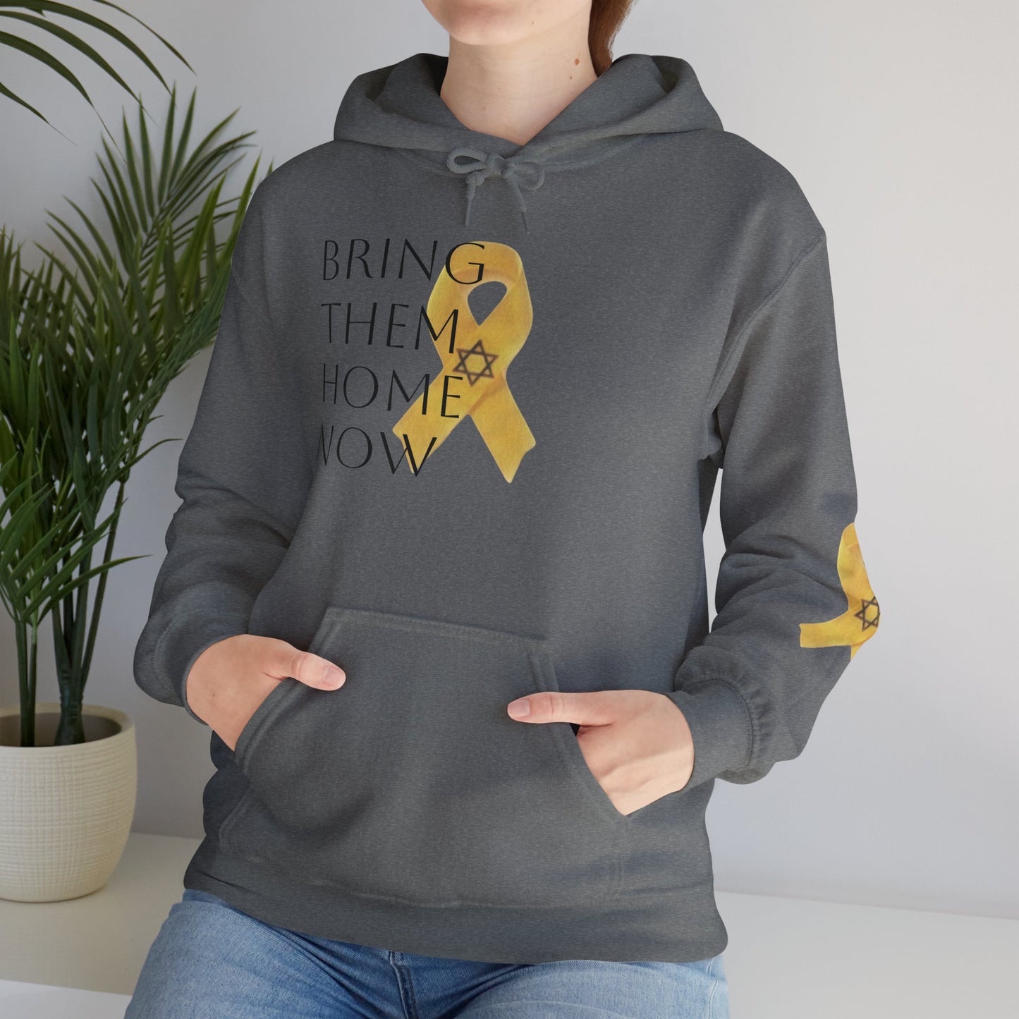 Hooded Sweatshirt Yellow Ribbon Bring Them Home Now