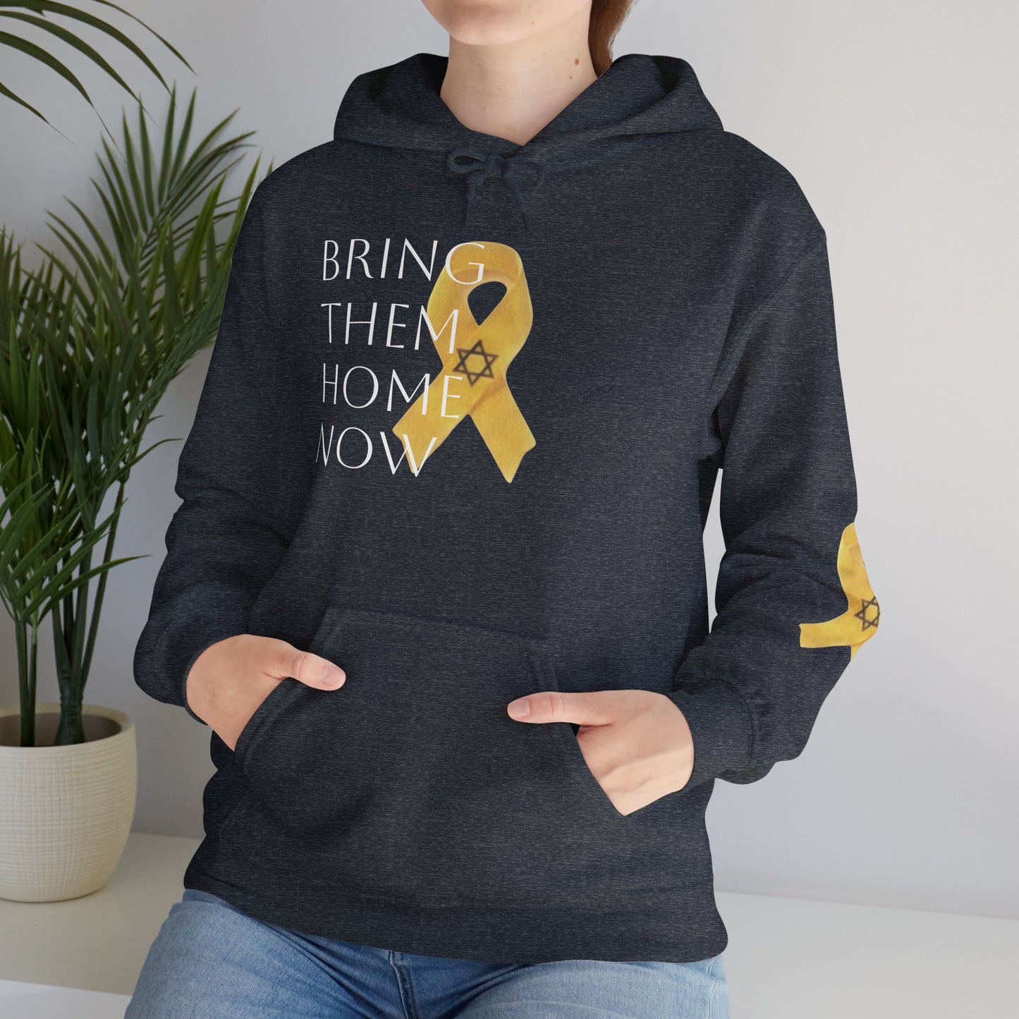 Hooded Sweatshirt Yellow Ribbon Bring Them Home Now