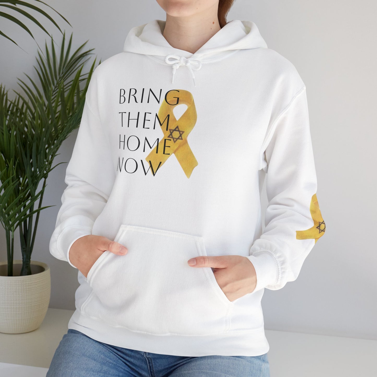 Hooded Sweatshirt Yellow Ribbon Bring Them Home Now