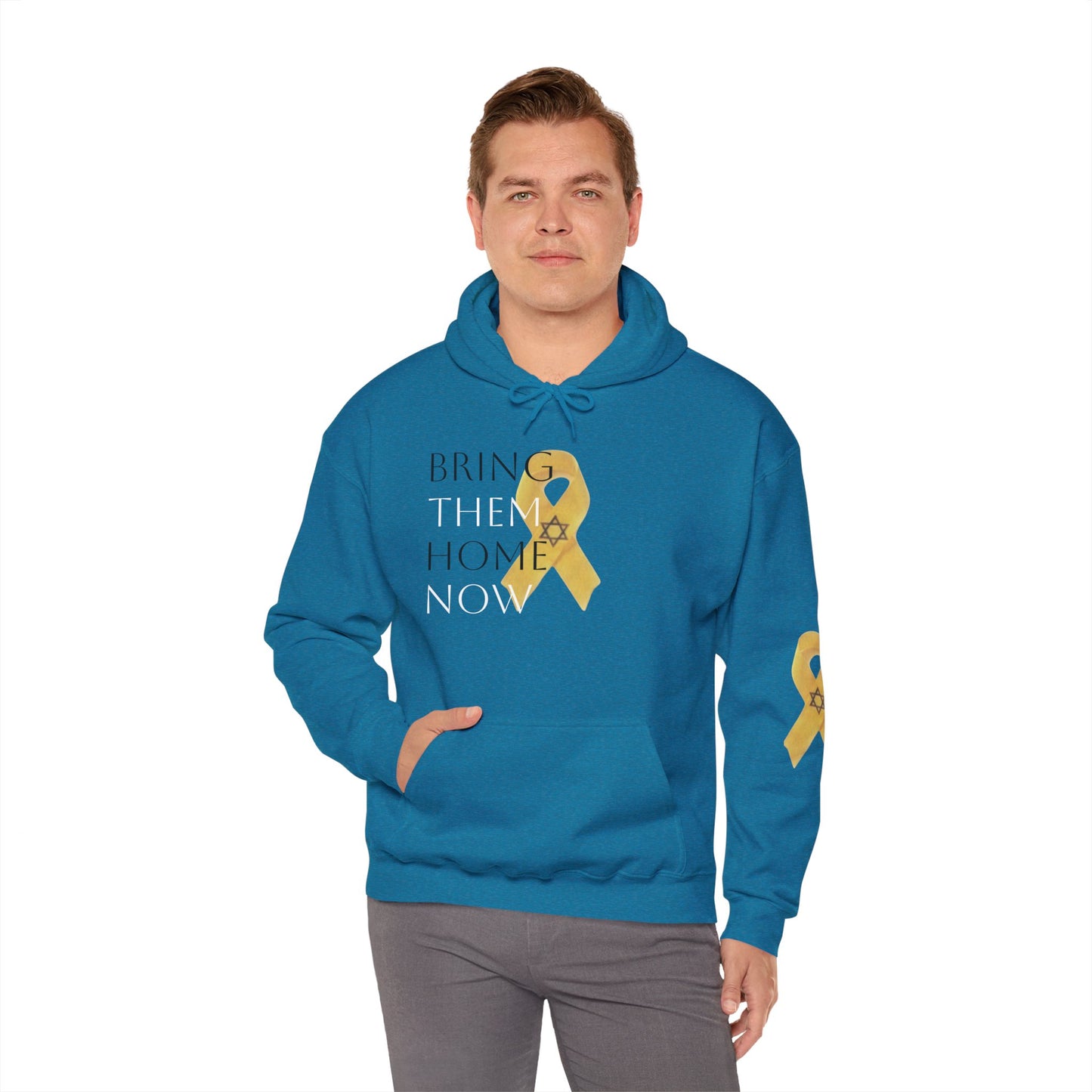 Hooded Sweatshirt Yellow Ribbon Bring Them Home Now