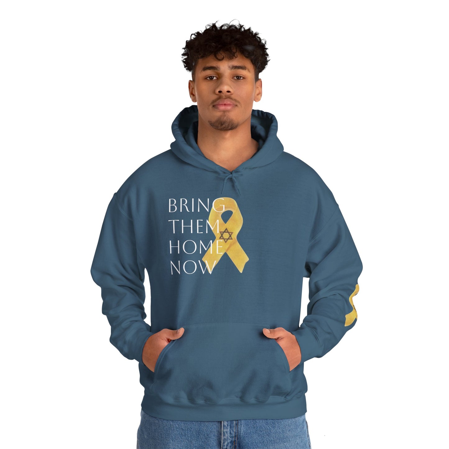 Hooded Sweatshirt Yellow Ribbon Bring Them Home Now
