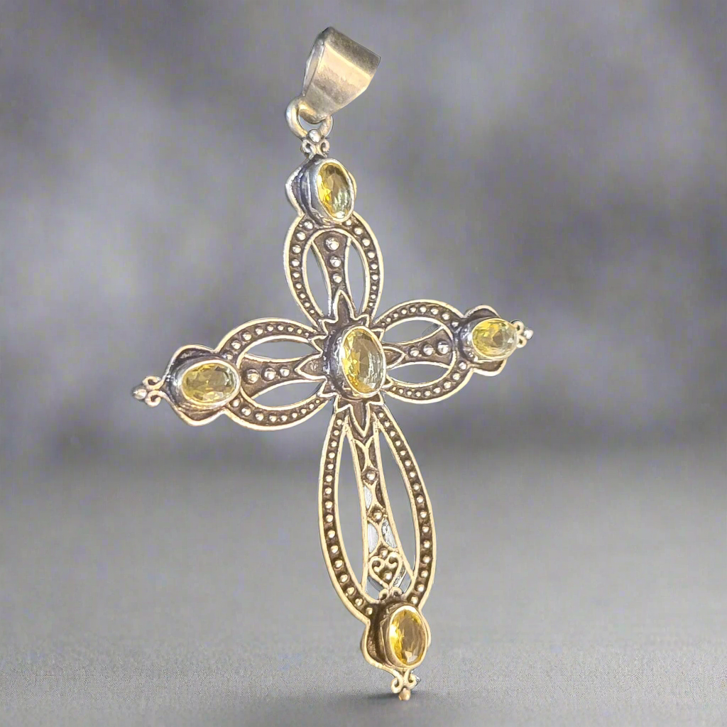Citrine in Sterling Silver Pendant