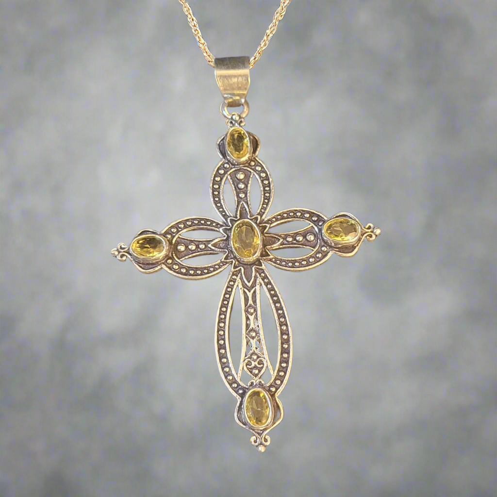 Citrine in Sterling Silver Pendant