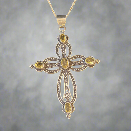 Citrine in Sterling Silver Pendant