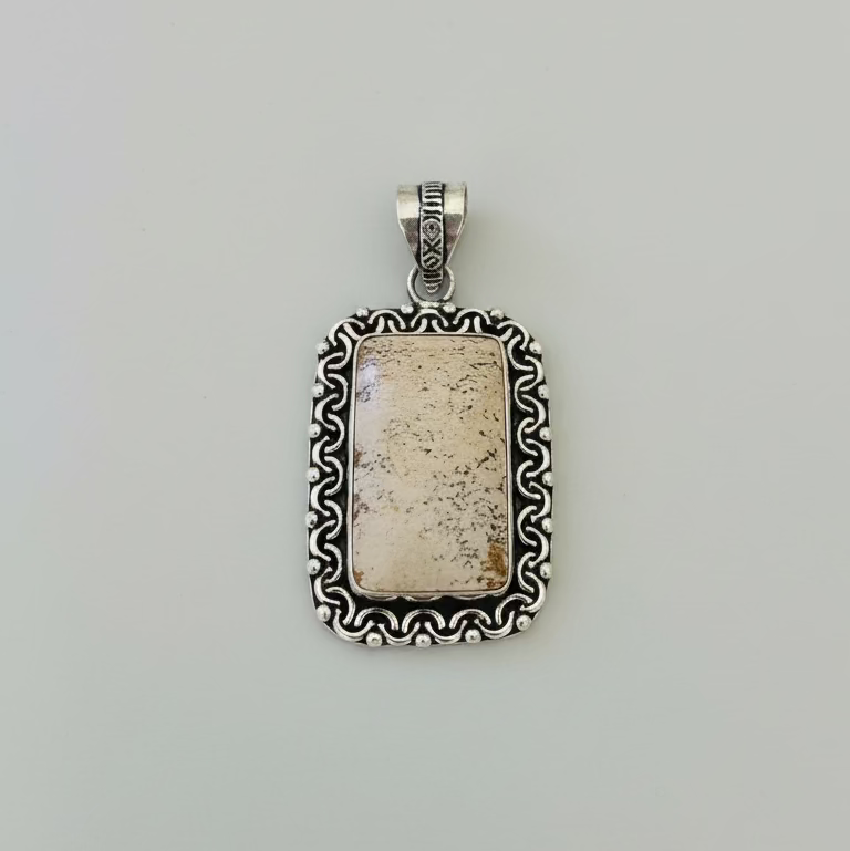 Picture Jasper in .925 Sterling Silver Pendant