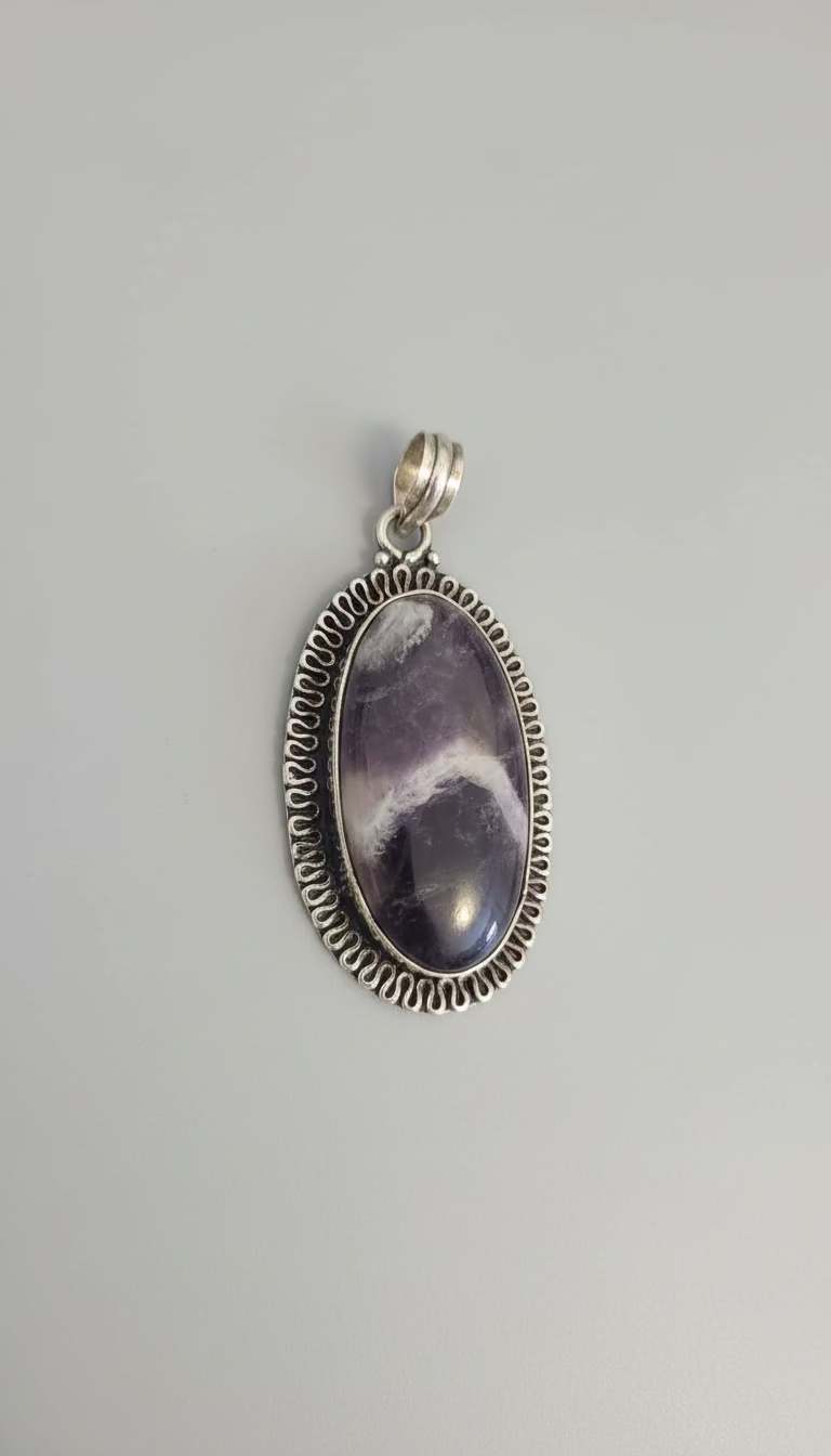 Amethyst Pendant in 925 Sterling Silver