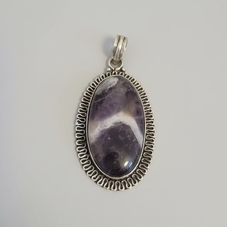 Amethyst Pendant in 925 Sterling Silver