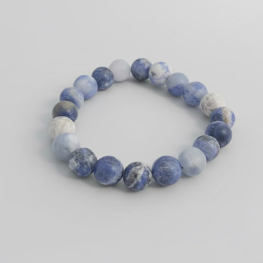 Blue Spot Jasper Beaded Bracelet