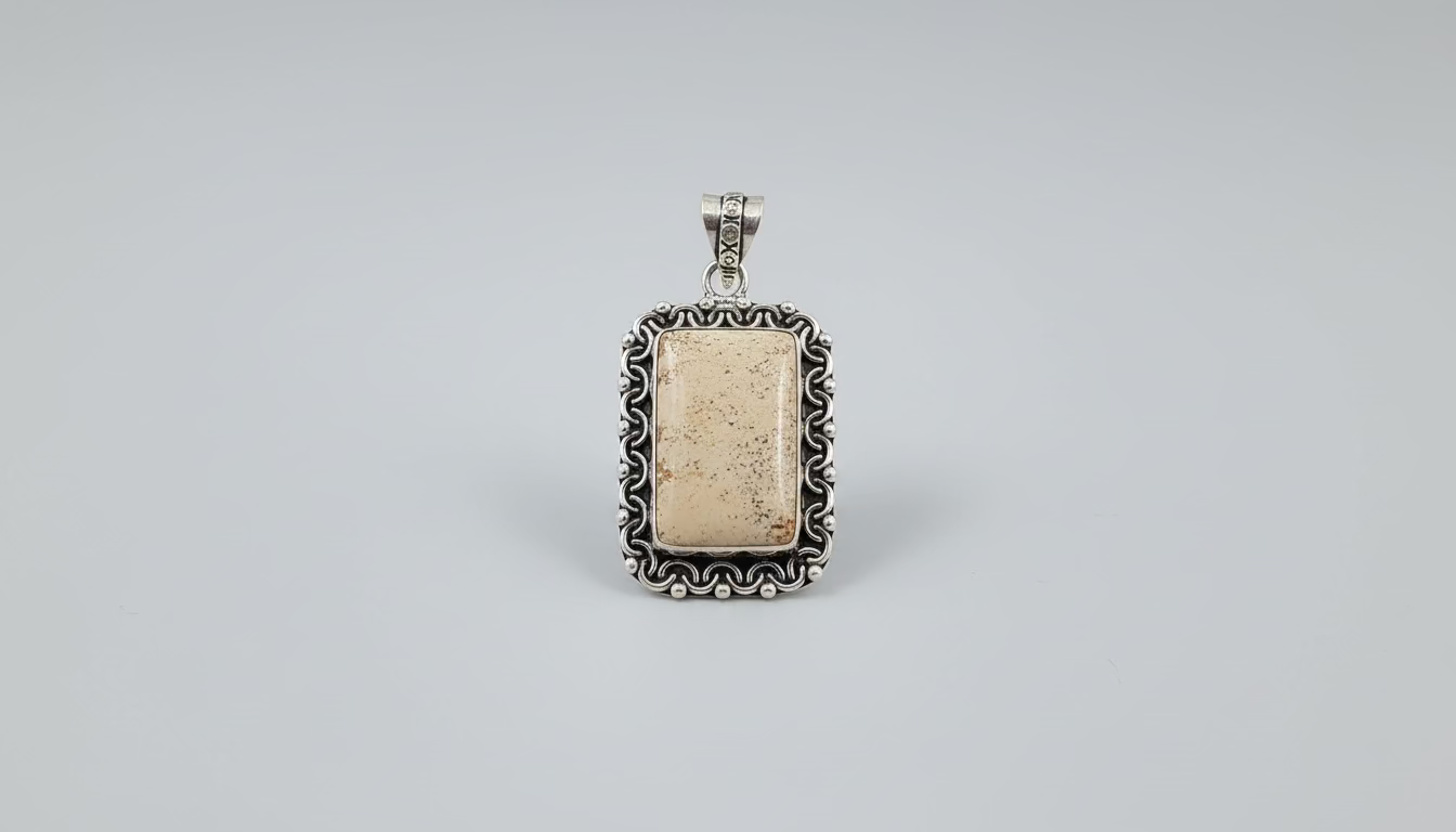 Picture Jasper in .925 Sterling Silver Pendant
